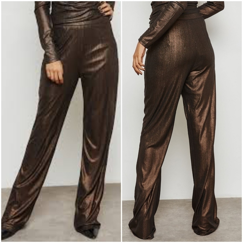 WYLDR Metallic Textured Trousers size S NWT